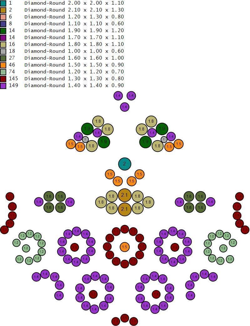 Rose Gold Diamond Pendant 3D Print Model 3D print model_2