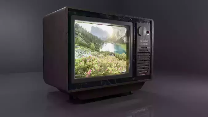 Old TV 3D model - high resolution 3D model