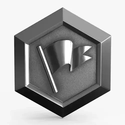 Game Coin Icon Symbol v2 Low-poly 3D model