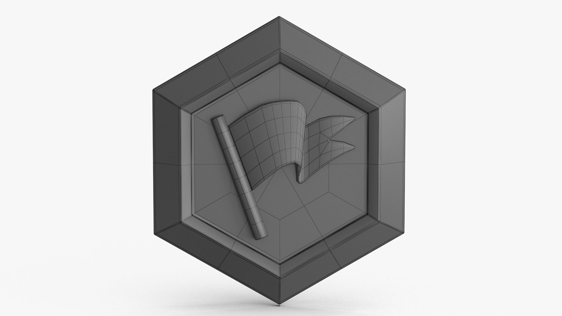 Game Coin Icon Symbol v2 Low-poly 3D model_9