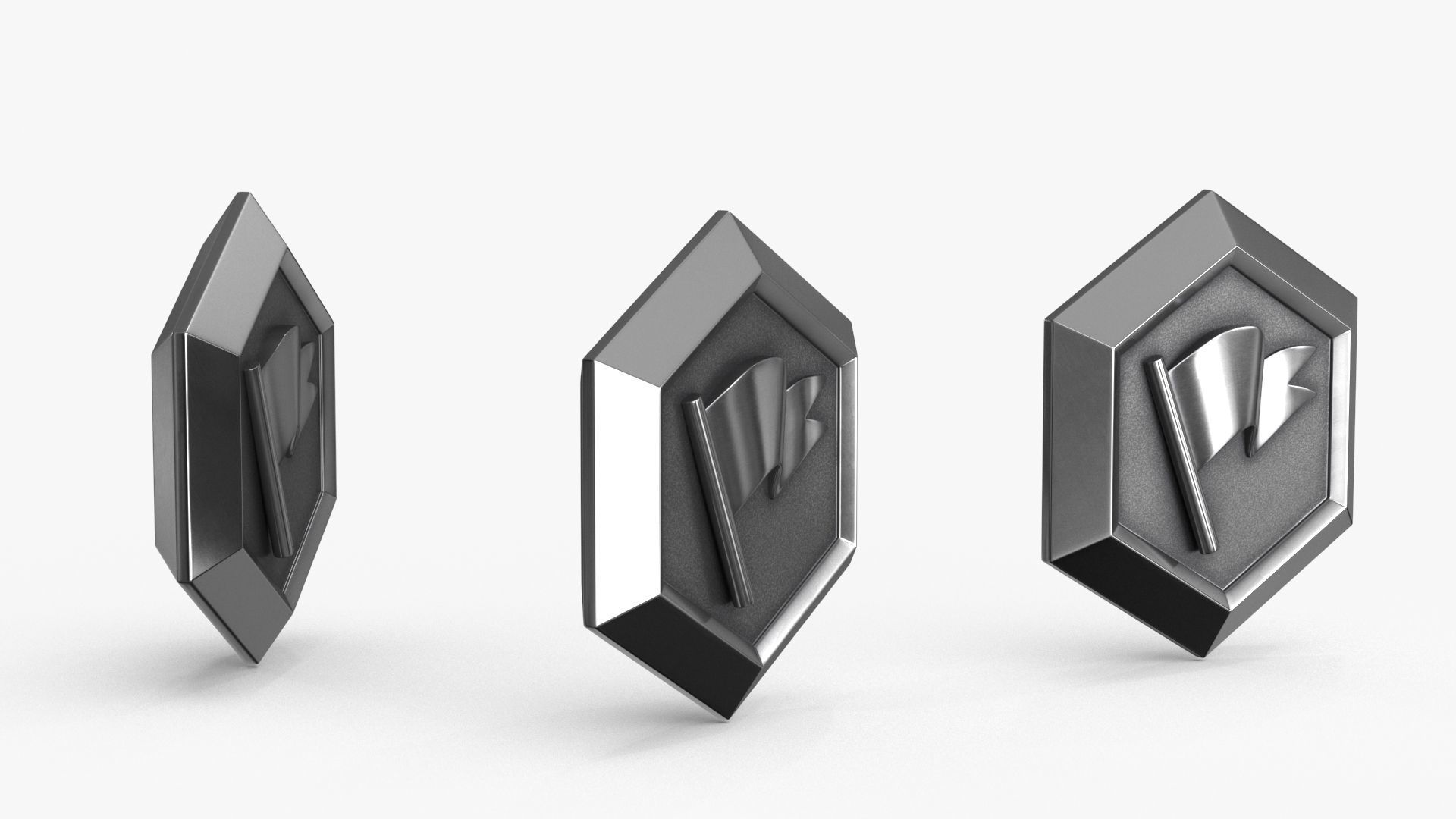 Game Coin Icon Symbol v2 Low-poly 3D model_4