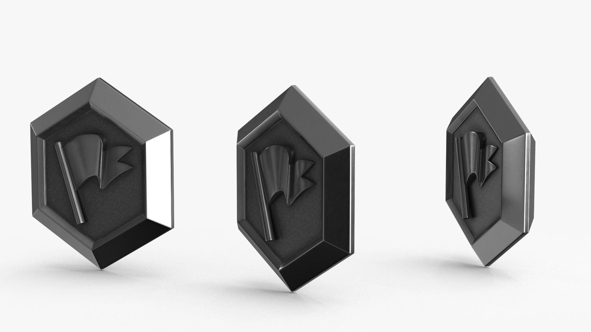 Game Coin Icon Symbol v2 Low-poly 3D model_6