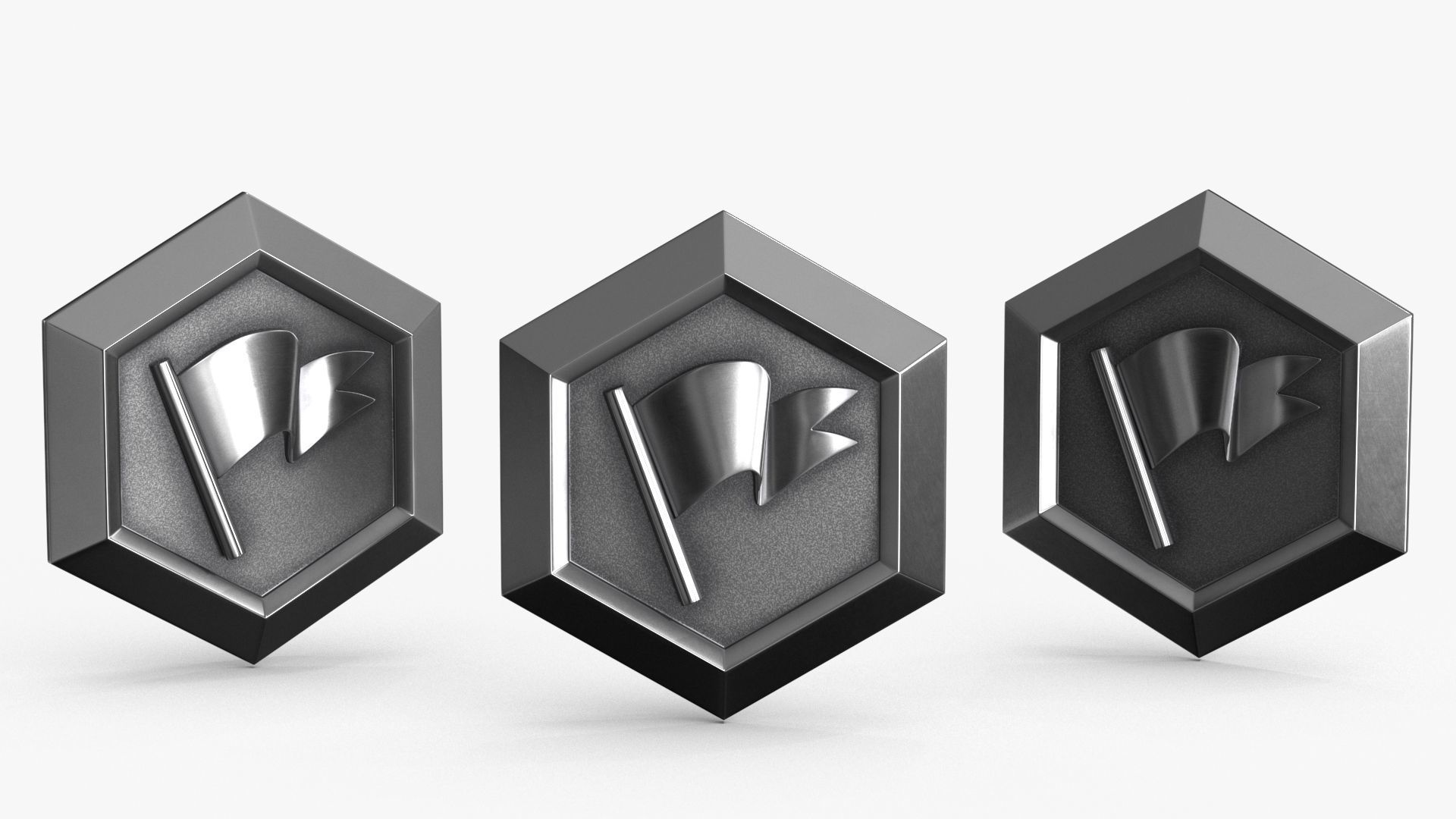 Game Coin Icon Symbol v2 Low-poly 3D model_2