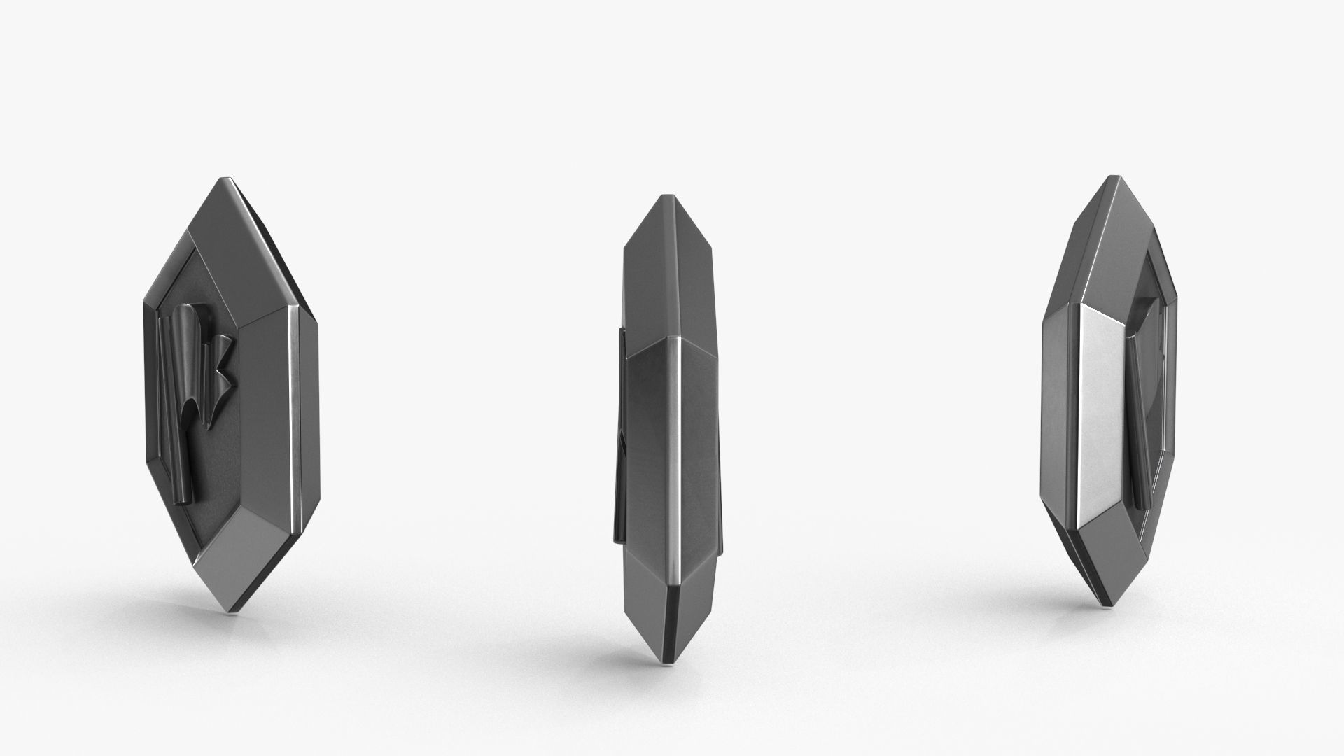 Game Coin Icon Symbol v2 Low-poly 3D model_5