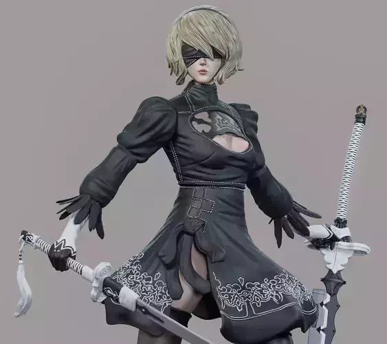 2B - Nier Automata  3D print model