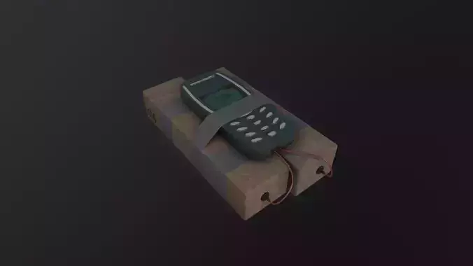C4 Explosive 3D Model Low-poly 3D model