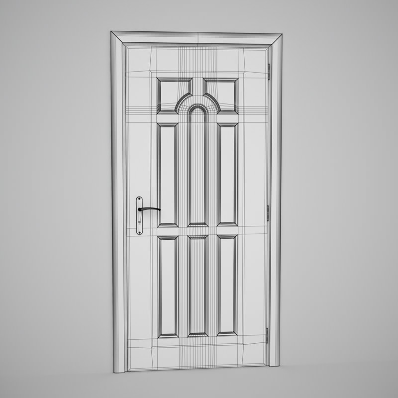 CGAxis Door 3D model_1