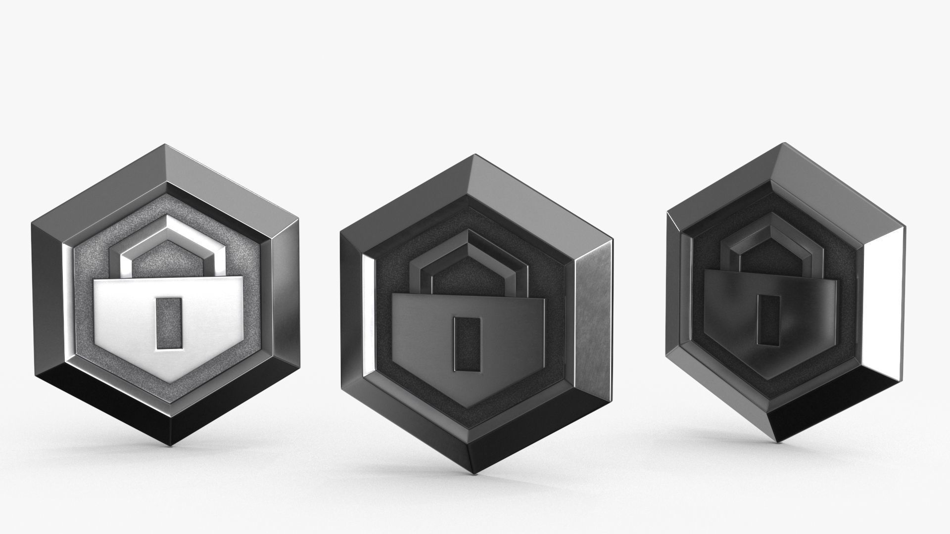 Game Coin Icon Symbol v4 Low-poly 3D model_7