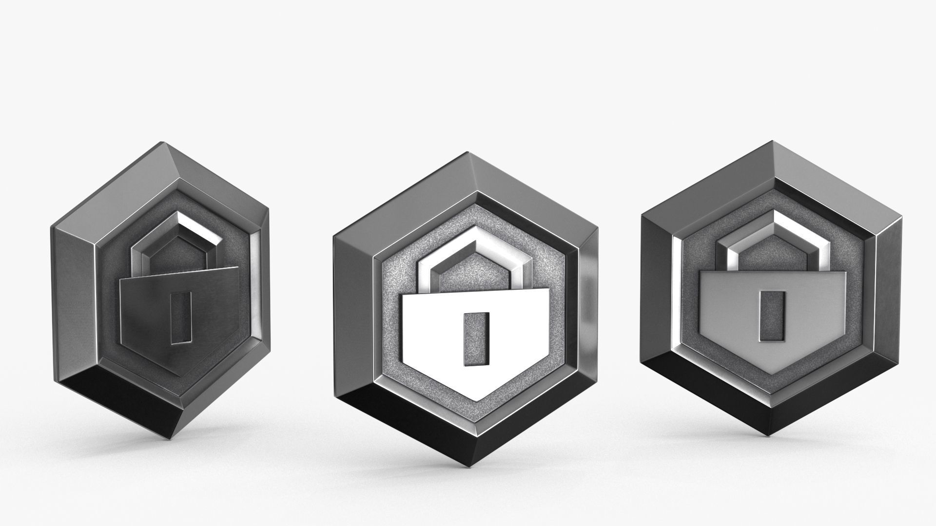 Game Coin Icon Symbol v4 Low-poly 3D model_3