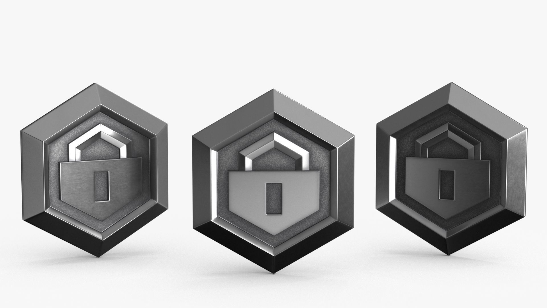 Game Coin Icon Symbol v4 Low-poly 3D model_2