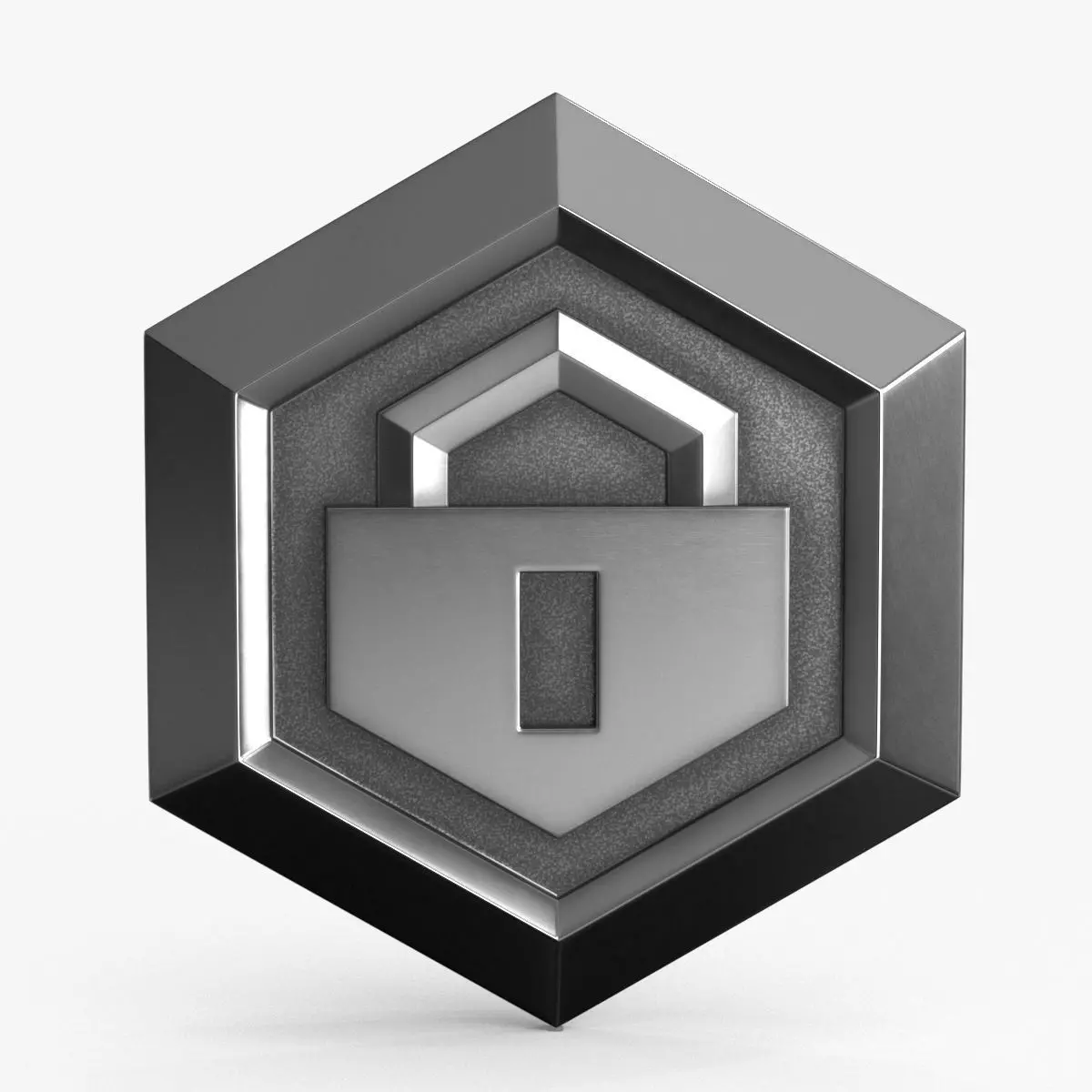 Game Coin Icon Symbol v4 Low-poly 3D model_0