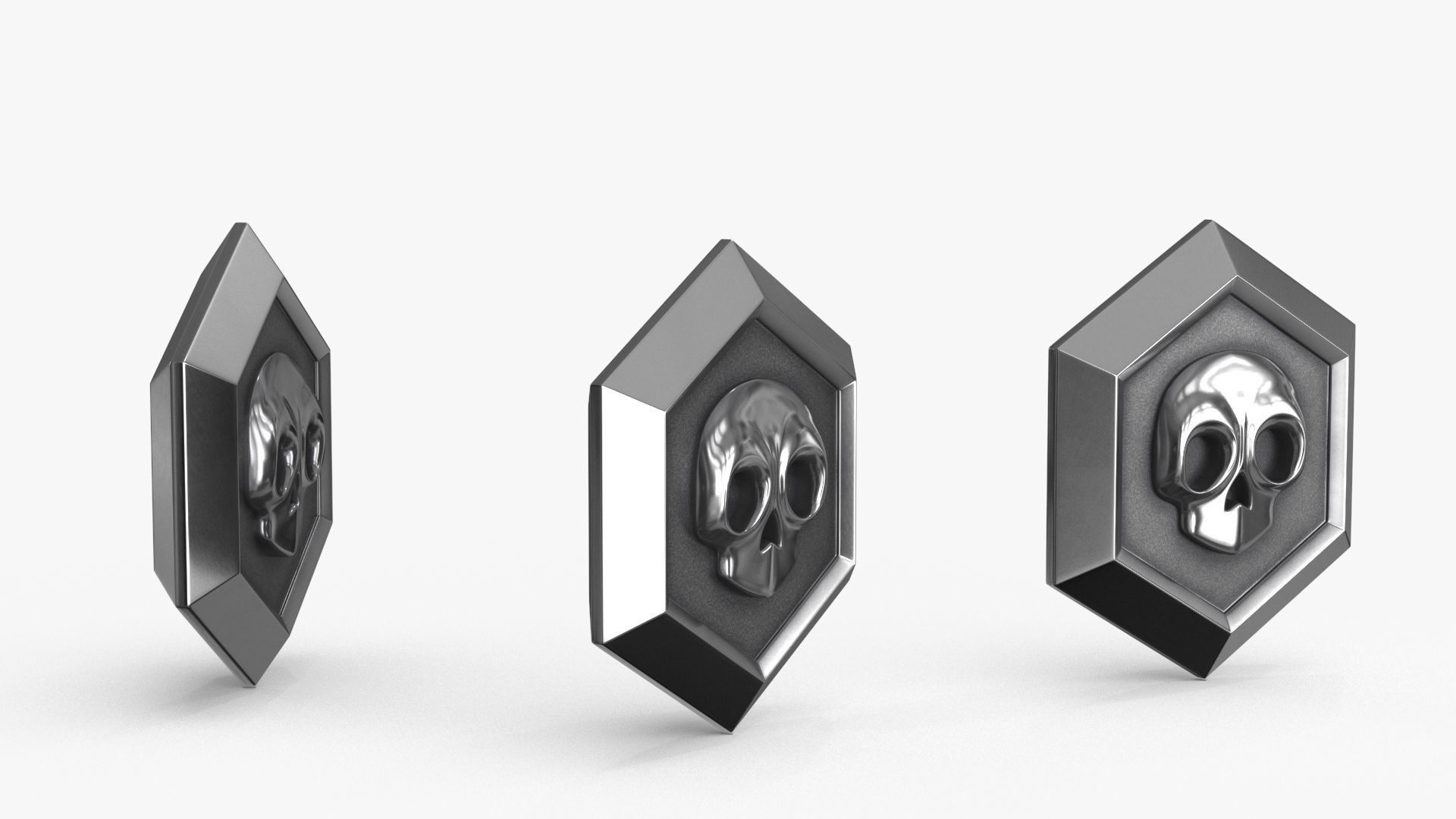 Game Coin Icon Symbol v5 Low-poly 3D model_4