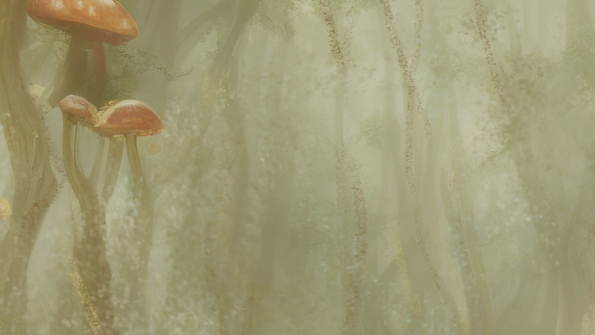 Magic mushroom forest 360 VR sky background illustration Low-poly 3D model_25