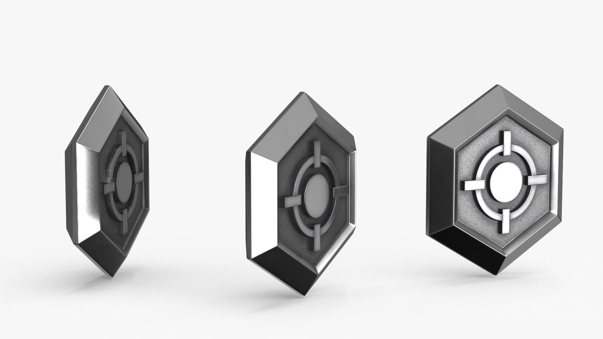 Game Coin Icon Symbo v6 Low-poly 3D model_4