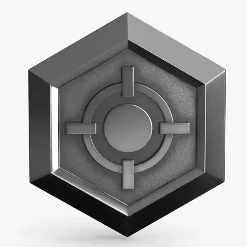 Game Coin Icon Symbo v6 Low-poly 3D model