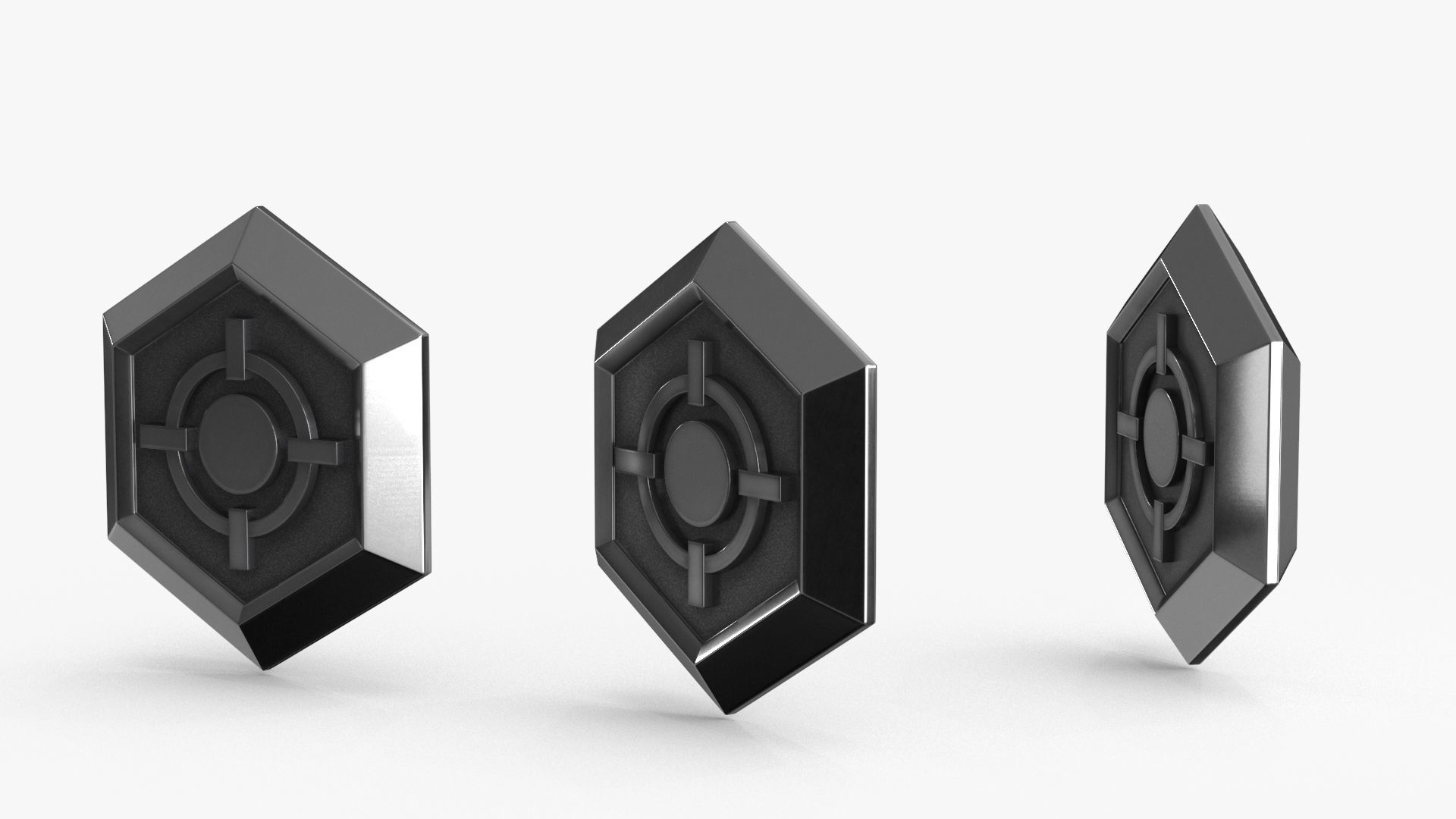 Game Coin Icon Symbo v6 Low-poly 3D model_6