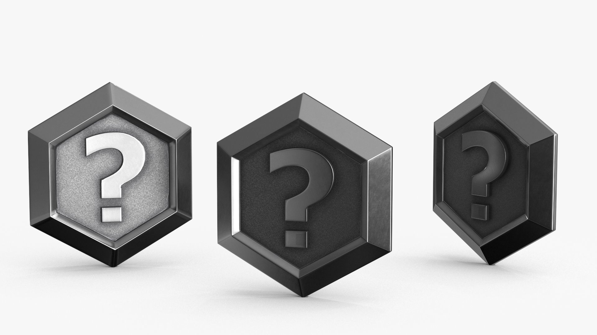 Game Coin Icon Symbol v7 Low-poly 3D model_7