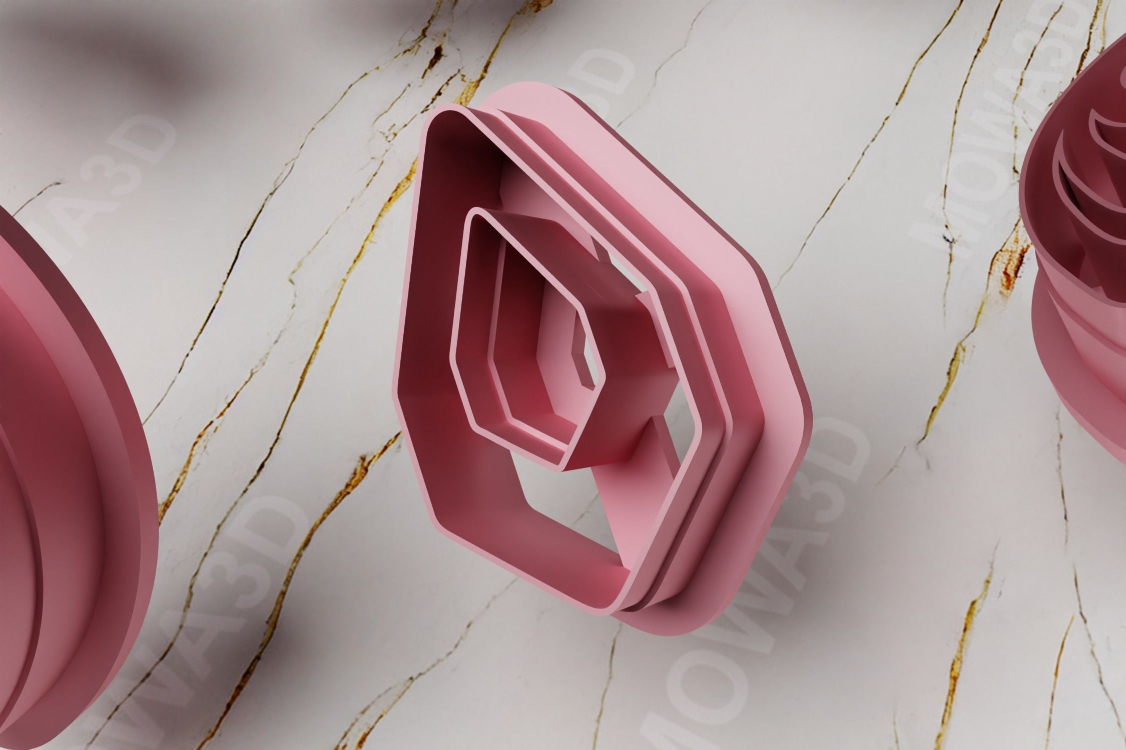 Polymer Clay cutter have inner hole set of 06 PCS 3D print model_5