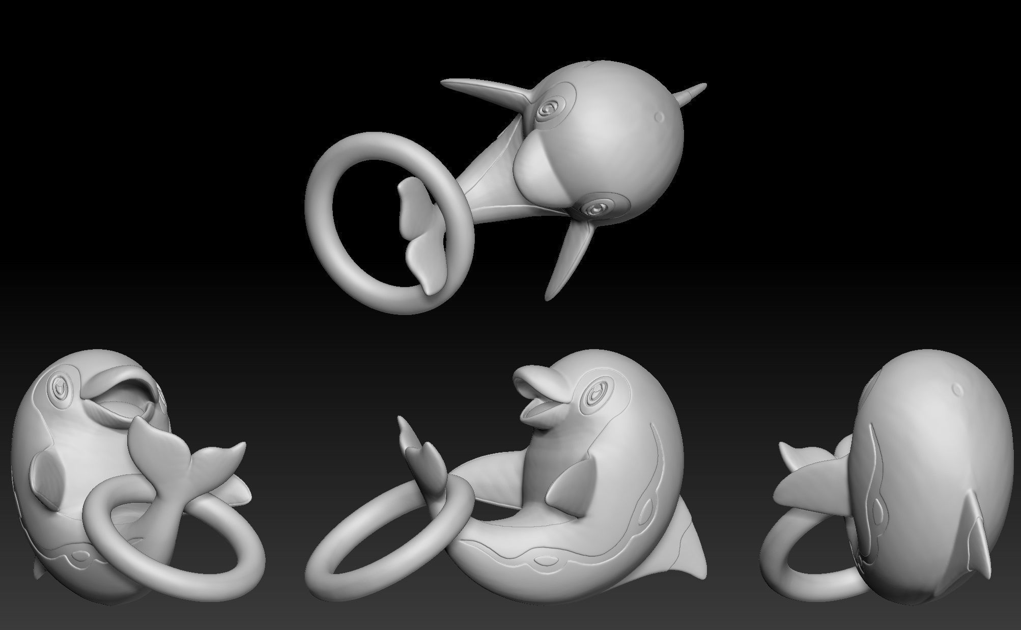 Pokemon Finizen Palafin Zero 3D print model_1