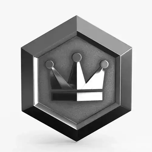 Game Coin Icon Symbol v8 Low-poly 3D model