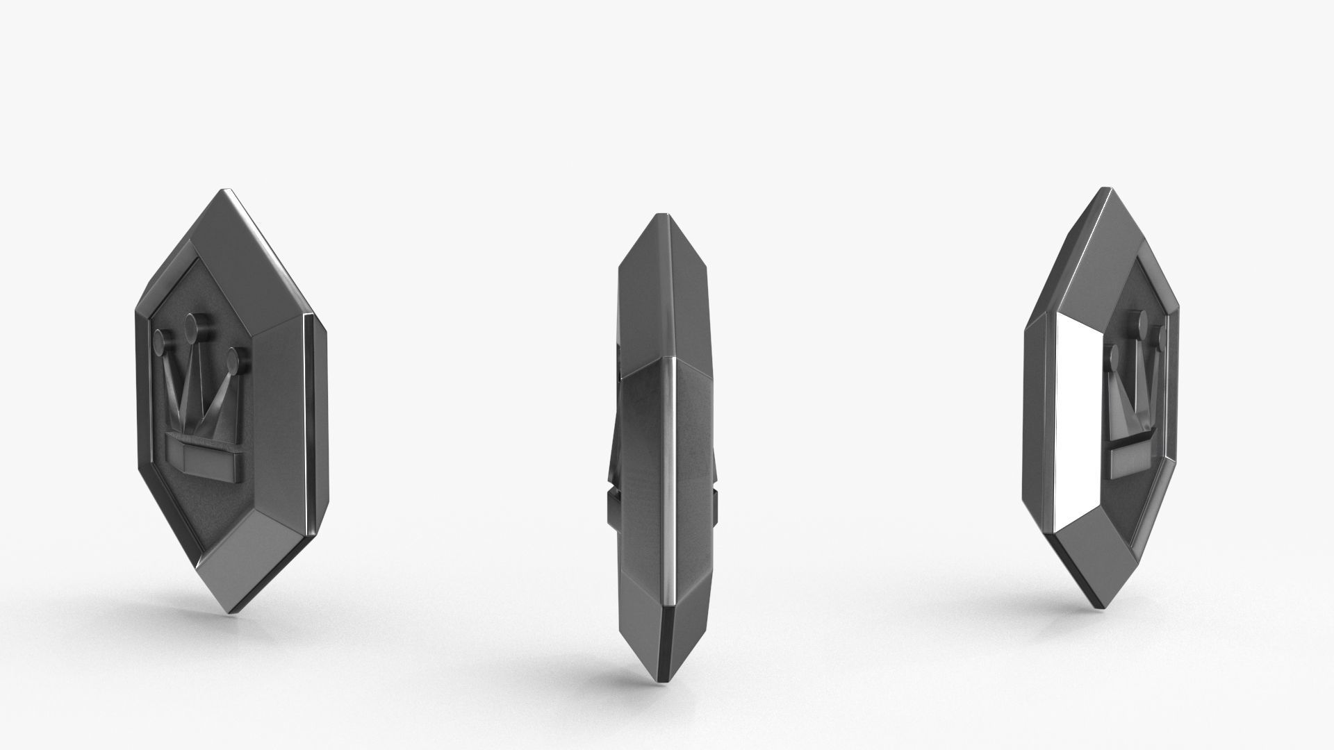 Game Coin Icon Symbol v8 Low-poly 3D model_5