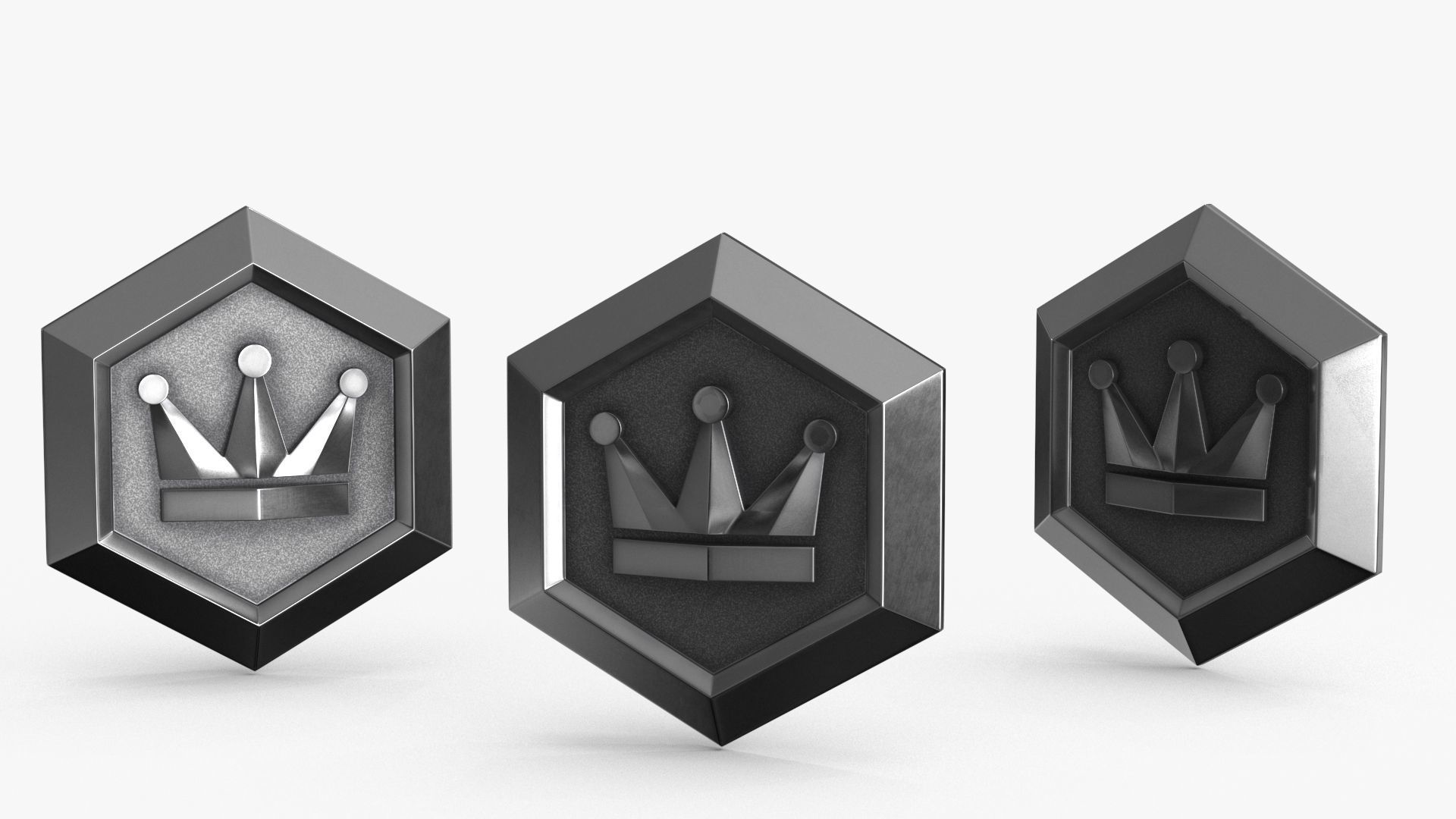 Game Coin Icon Symbol v8 Low-poly 3D model_7
