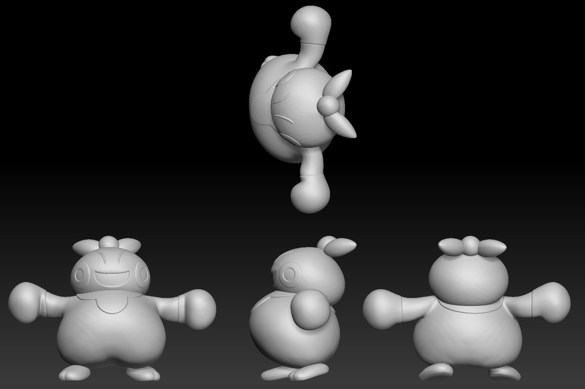 Pokemon Makuhita Hariyama 3D print model_1