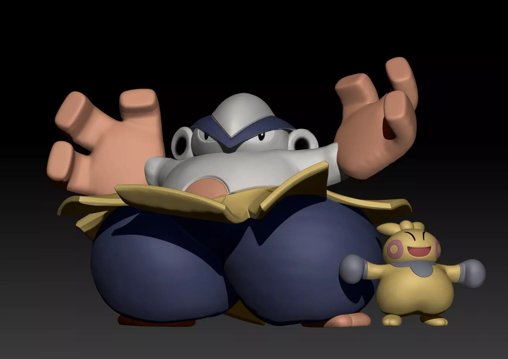 Pokemon Makuhita Hariyama 3D print model_0