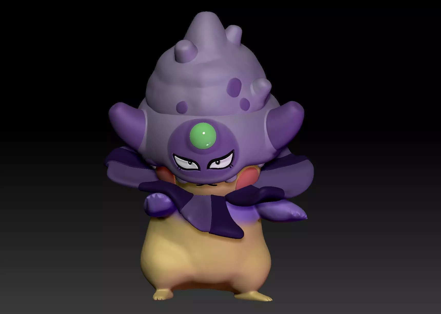 Pokemon Pikachu Galarian Slowking 3D print model_0