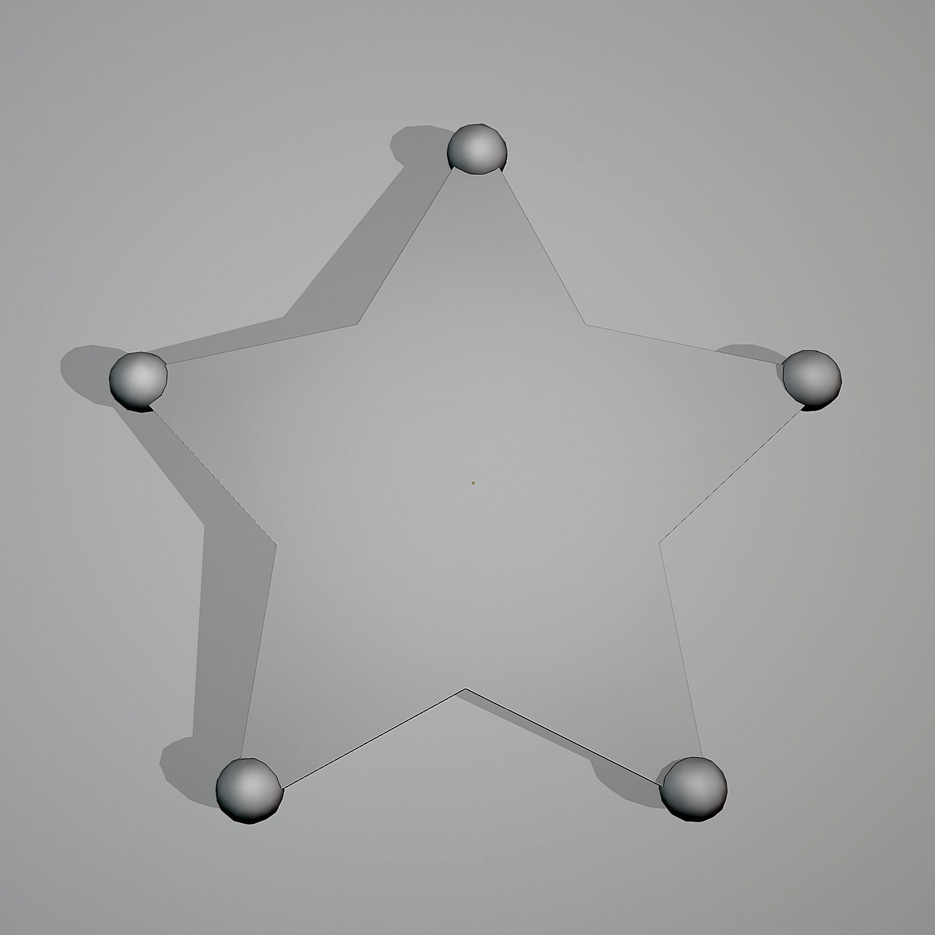 Sheriff Badge 2 Low-poly 3D model_3