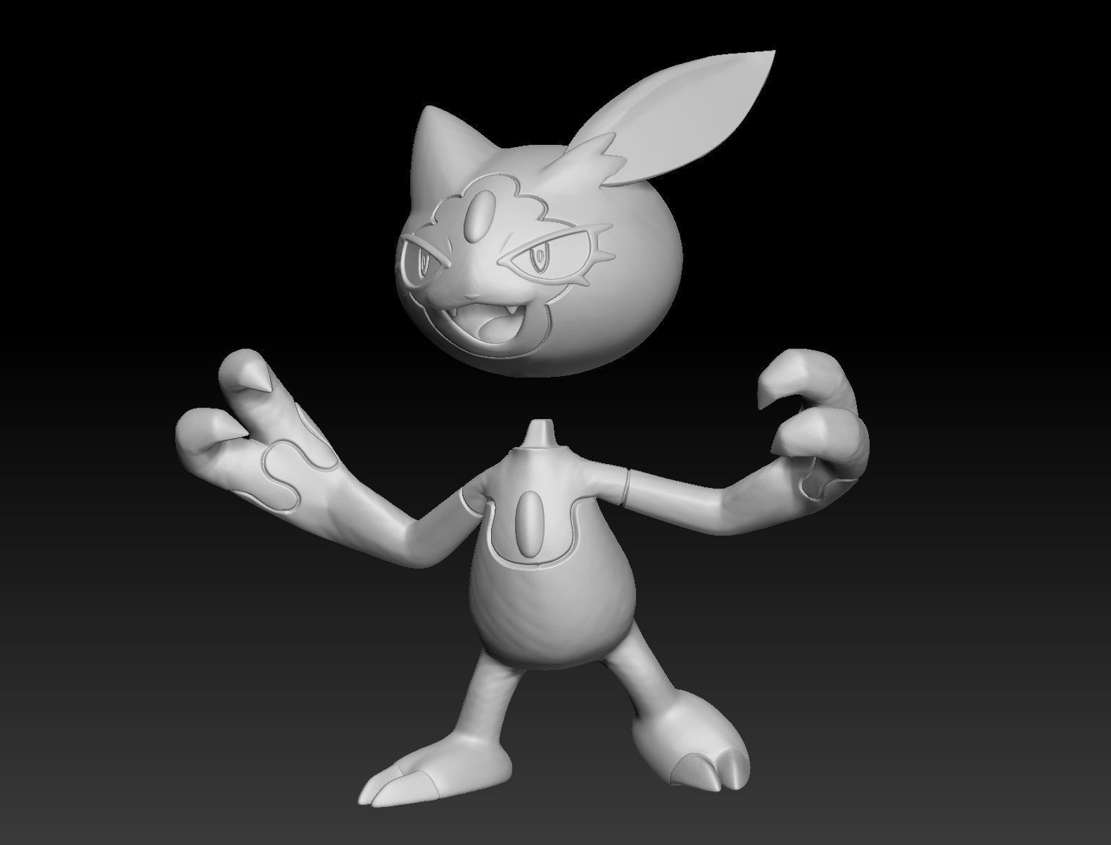 Pokemon Hisuian Sneasel Sneasler 3D print model_3