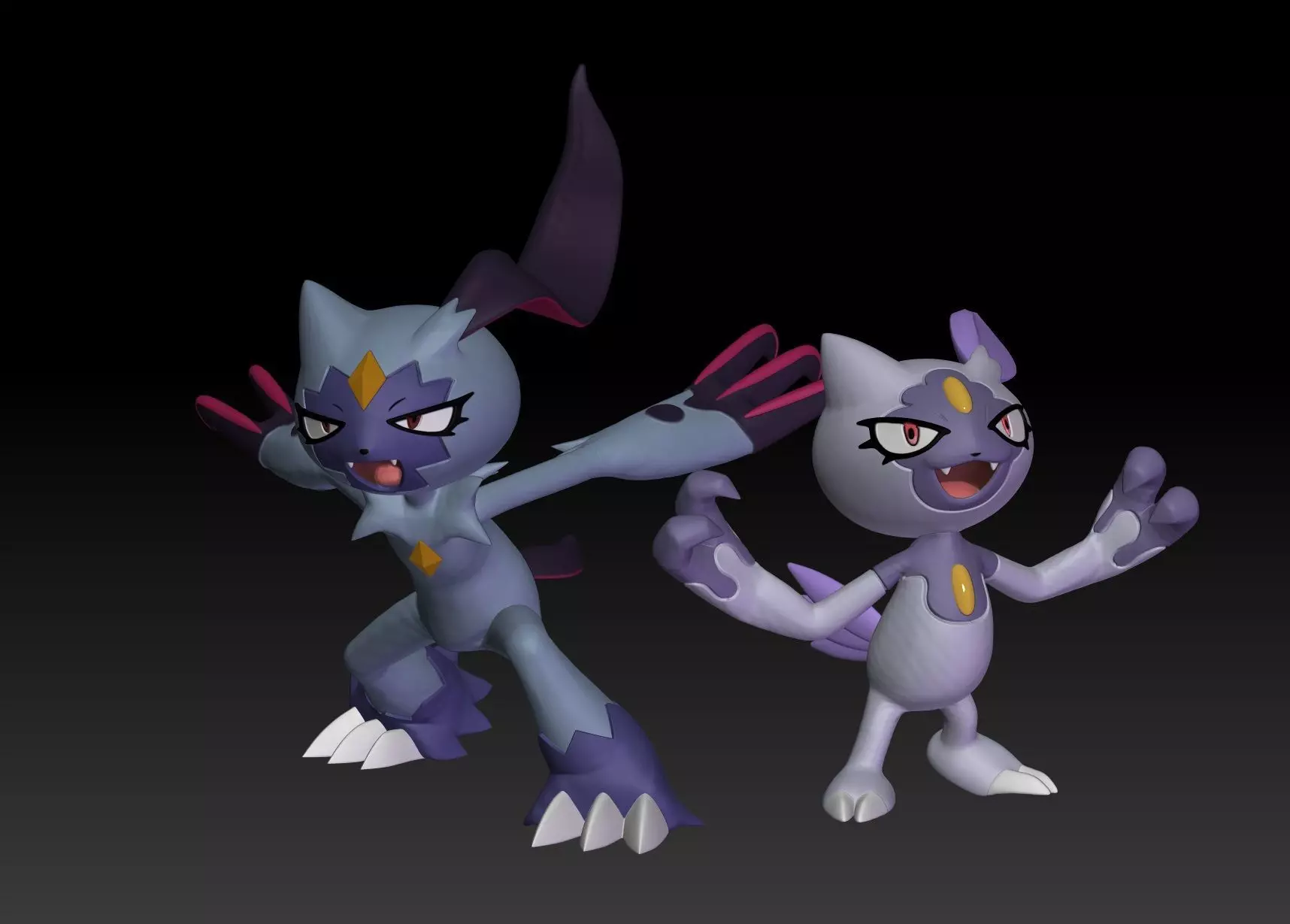 Pokemon Hisuian Sneasel Sneasler 3D print model_0