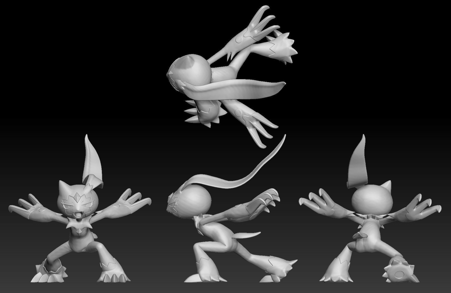 Pokemon Hisuian Sneasel Sneasler 3D print model_2
