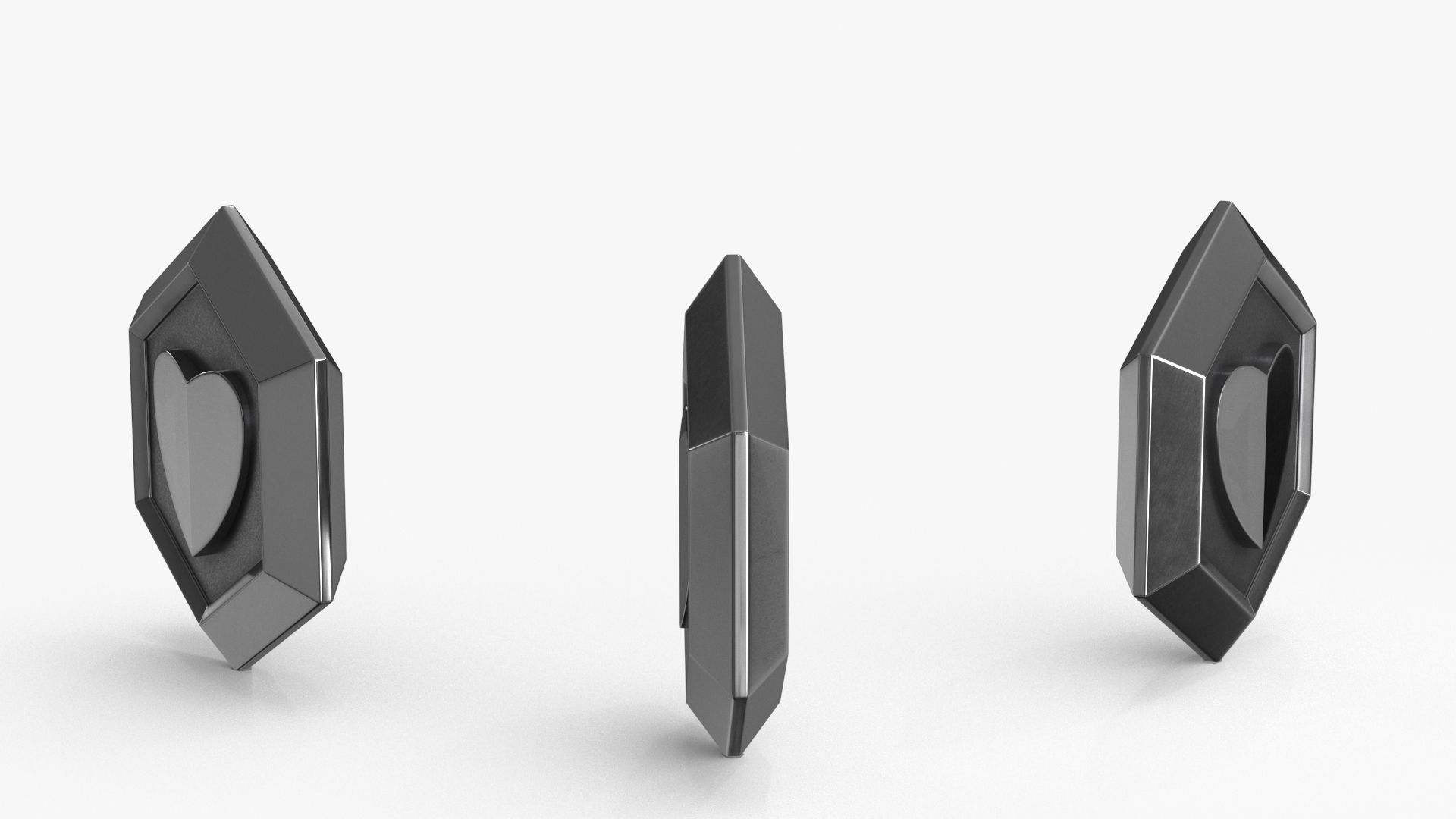 Game Coin Icon Symbol v9 Low-poly 3D model_5