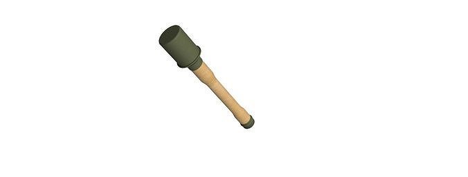 German Stick hand grenade model 24 for cosplay - STL files  3D print model