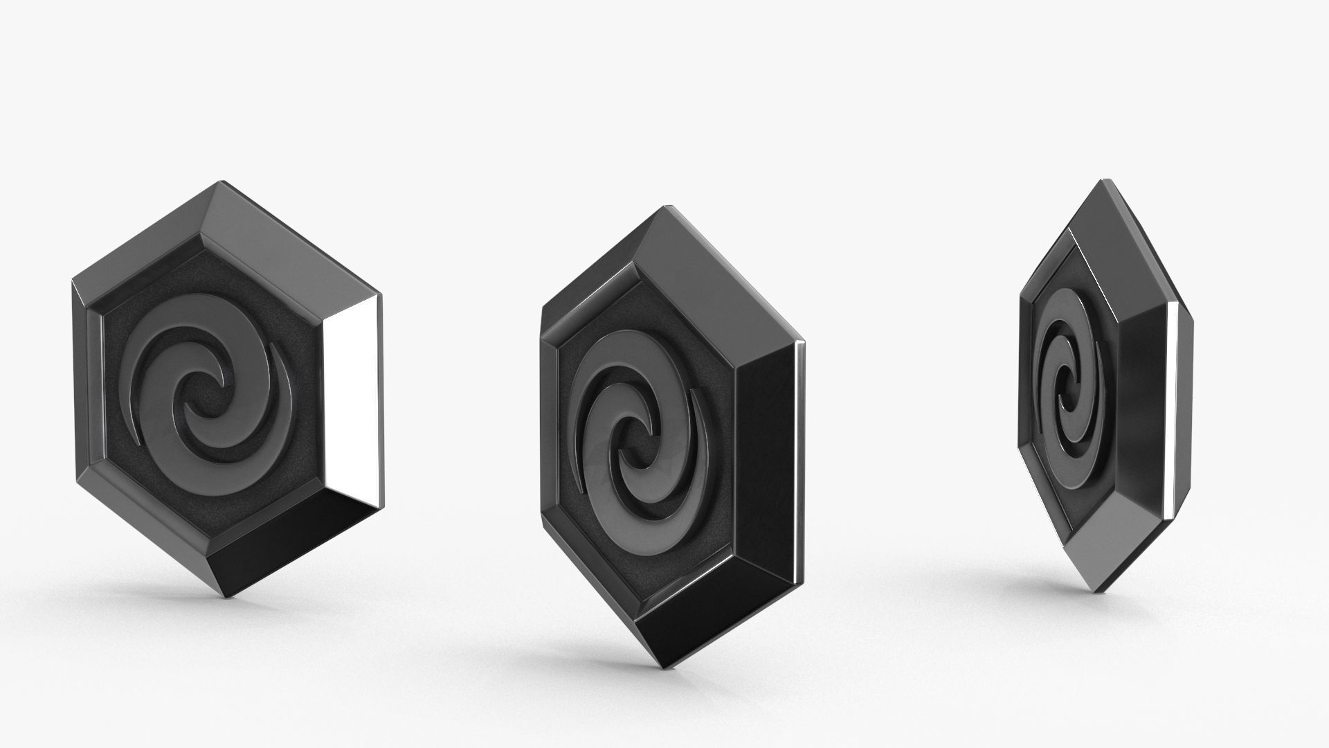 Game Coin Icon Symbol v10 Low-poly 3D model_6