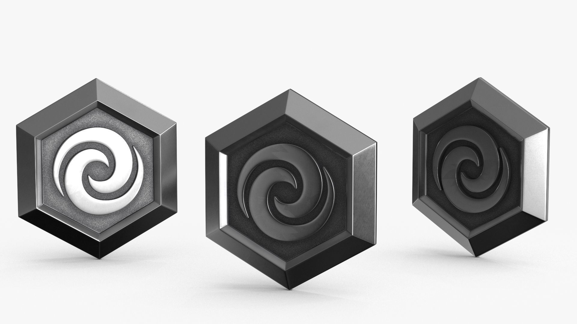 Game Coin Icon Symbol v10 Low-poly 3D model_7