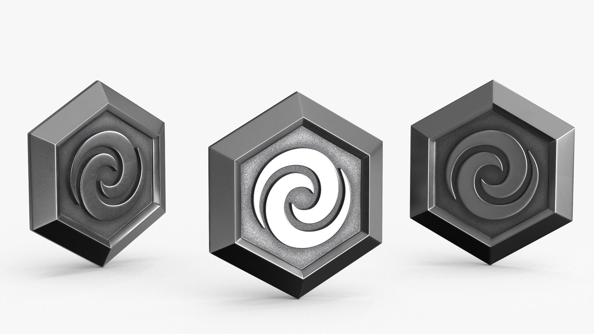 Game Coin Icon Symbol v10 Low-poly 3D model_3