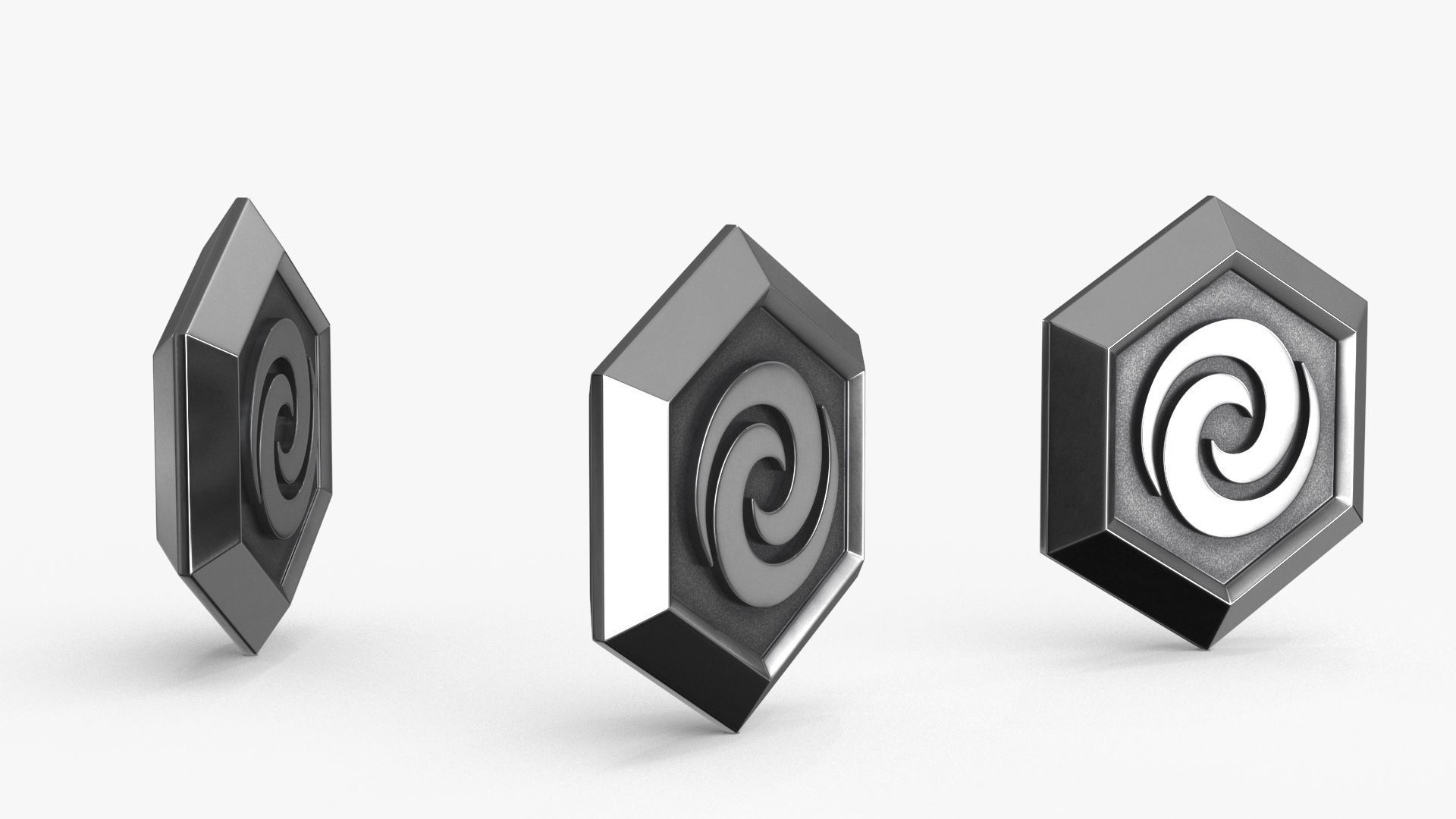 Game Coin Icon Symbol v10 Low-poly 3D model_4