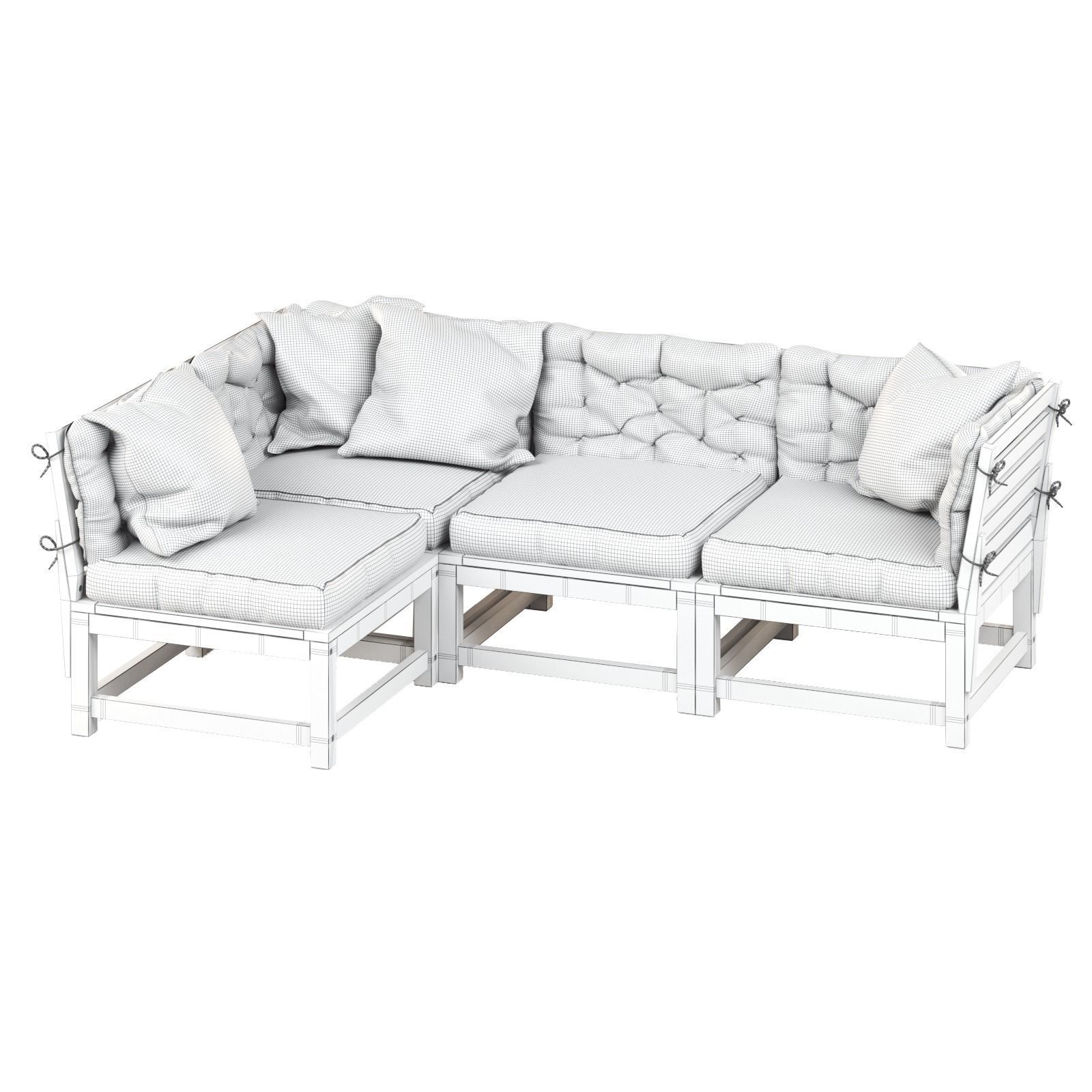 NAMMARO Modular corner sofa 3 seater IKEA 3D model_5
