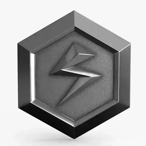 Game Coin Icon Symbol v11 Low-poly 3D model