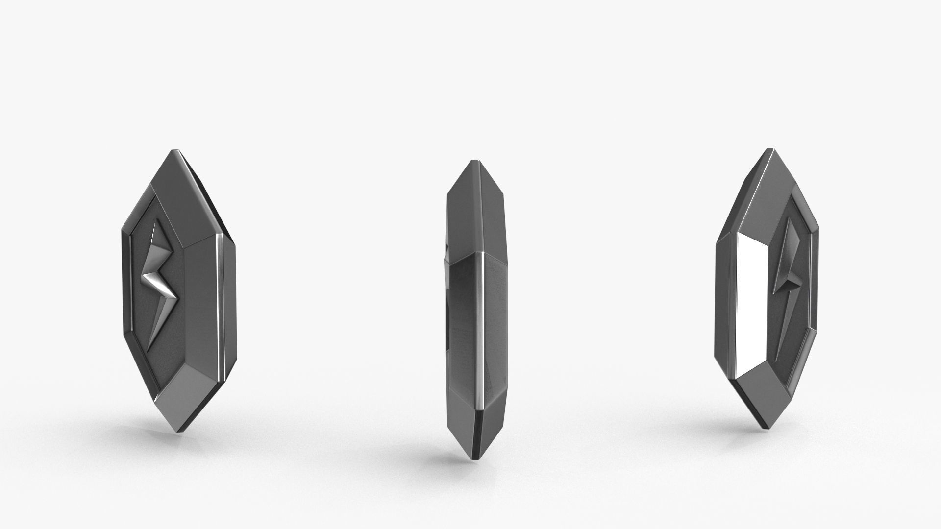 Game Coin Icon Symbol v11 Low-poly 3D model_5