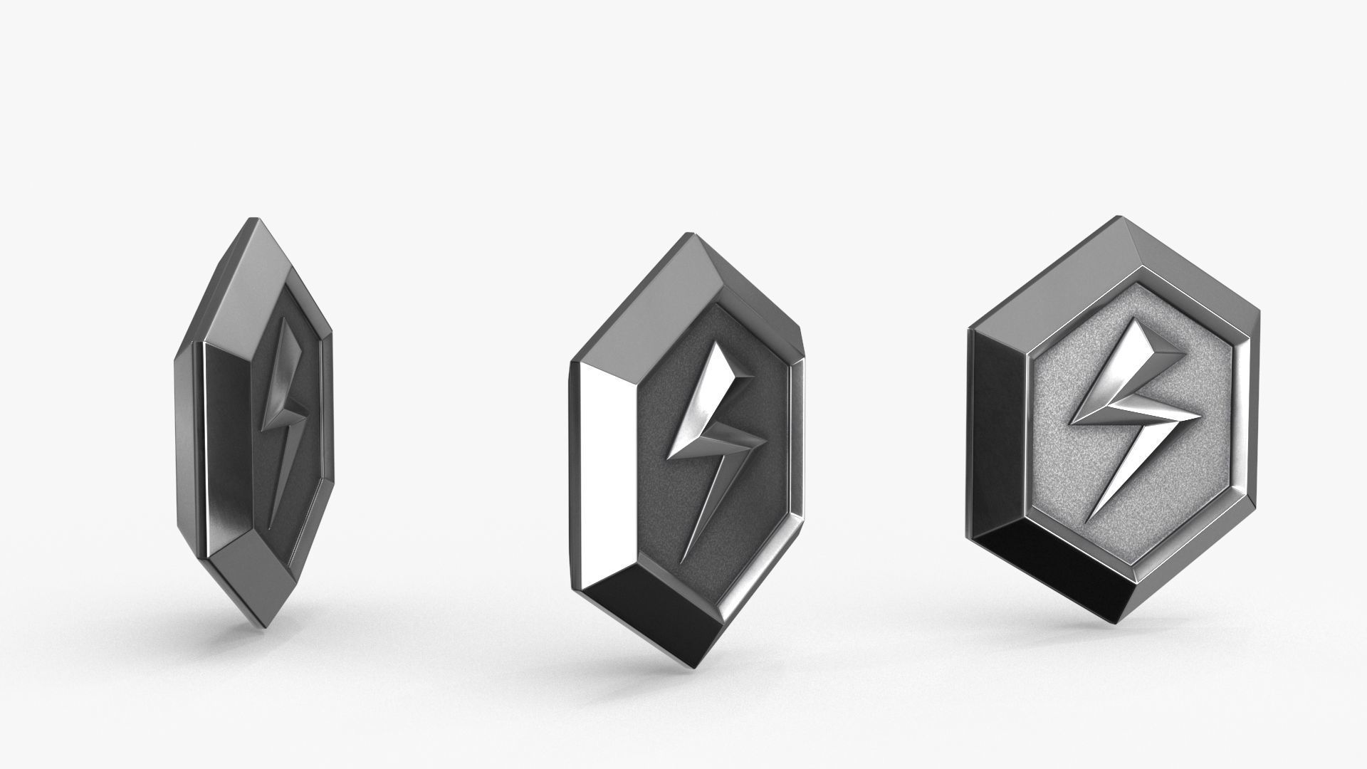 Game Coin Icon Symbol v11 Low-poly 3D model_4