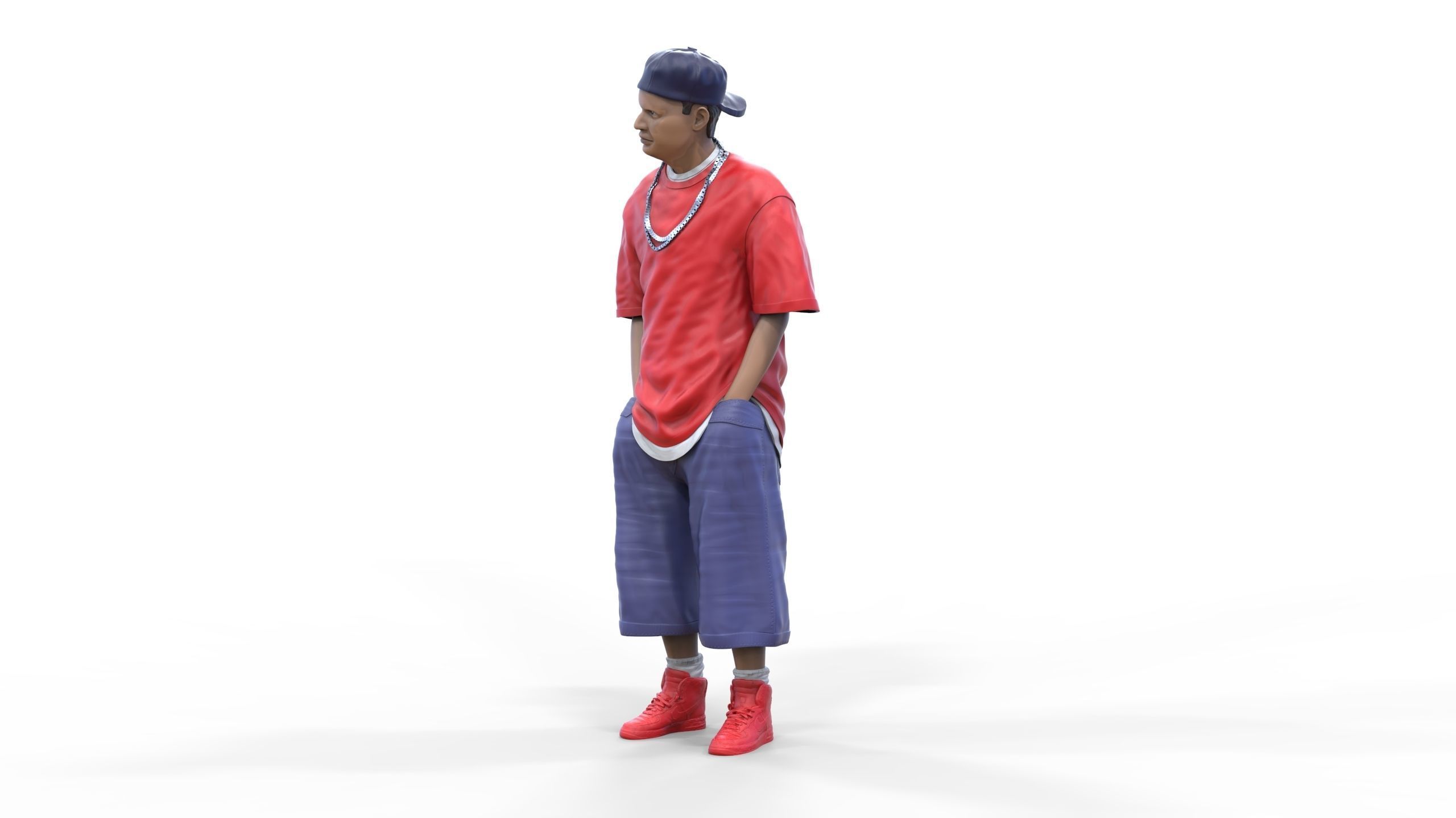 N1 Homies or hip hop Group 3D print model_9
