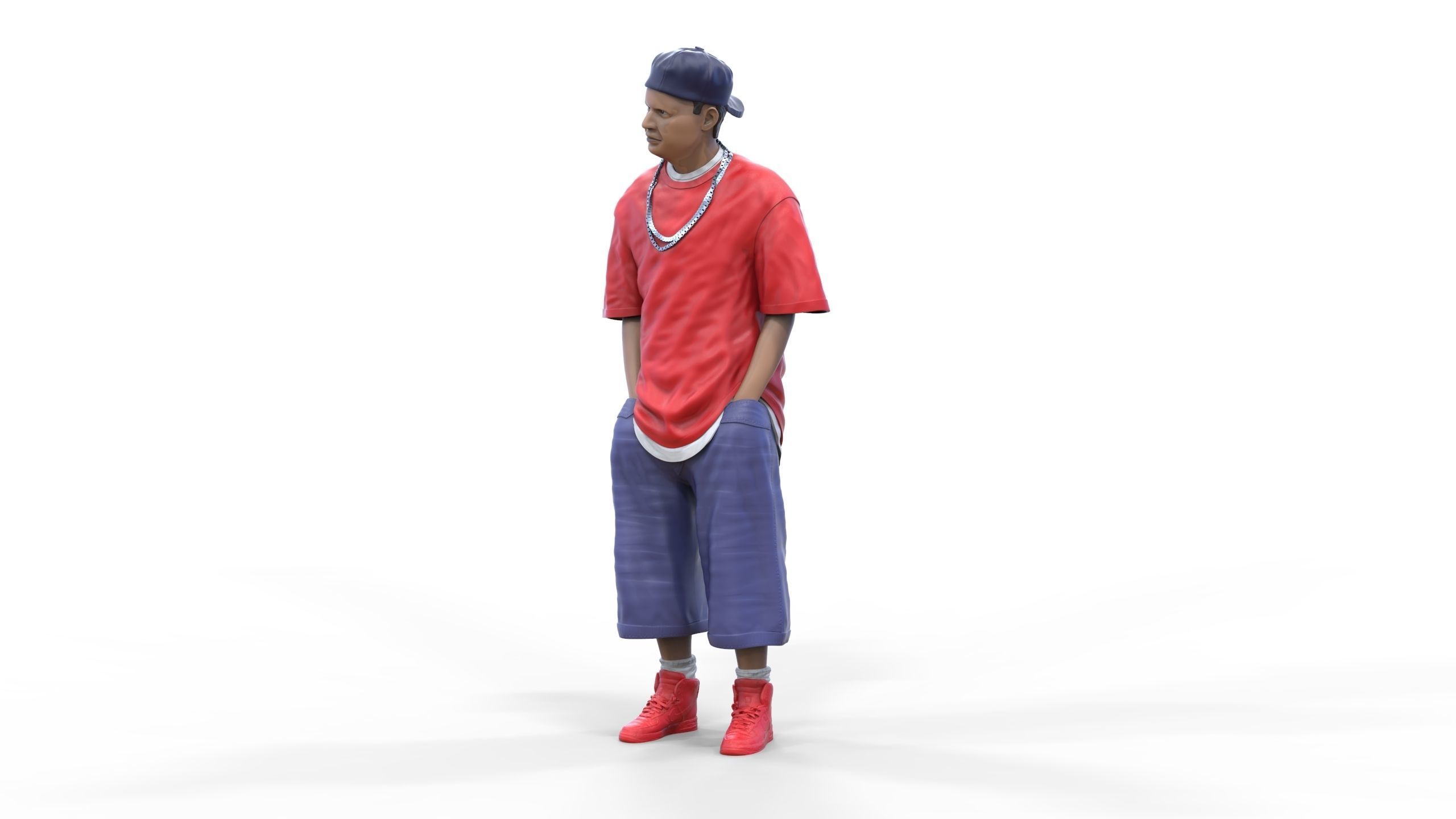 N1 Homies or hip hop Group 3D print model_8