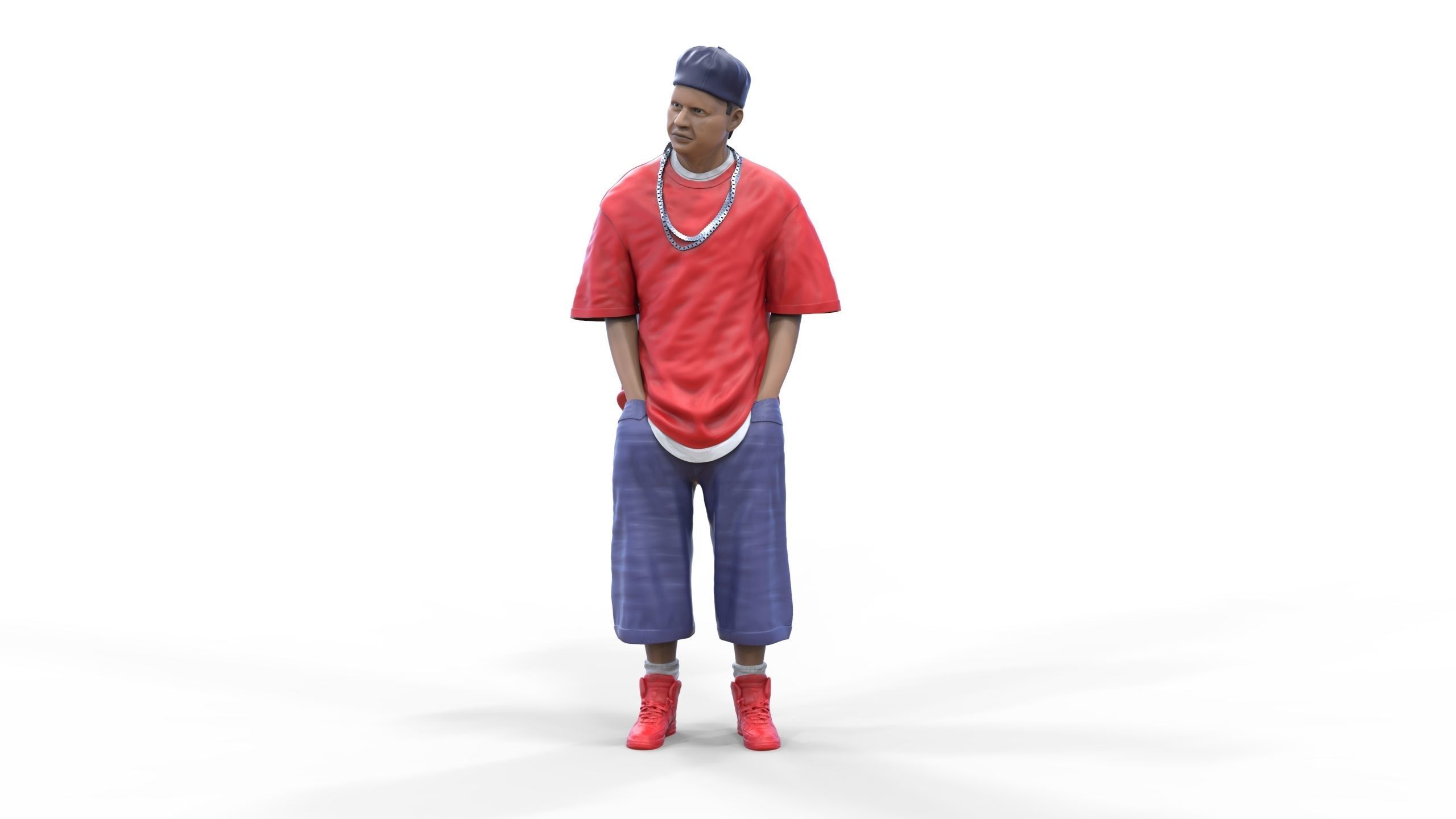 N1 Homies or hip hop Group 3D print model_5