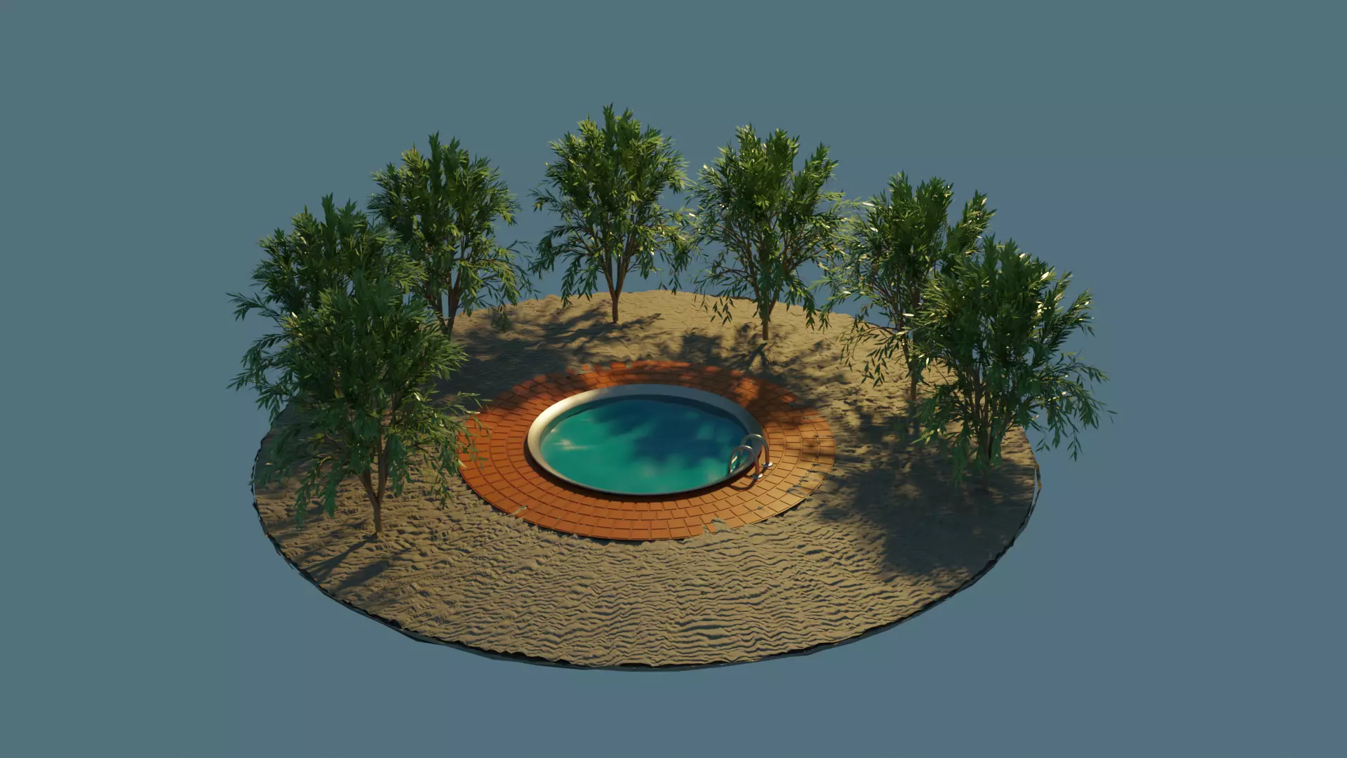 swimming pool 3D model_0