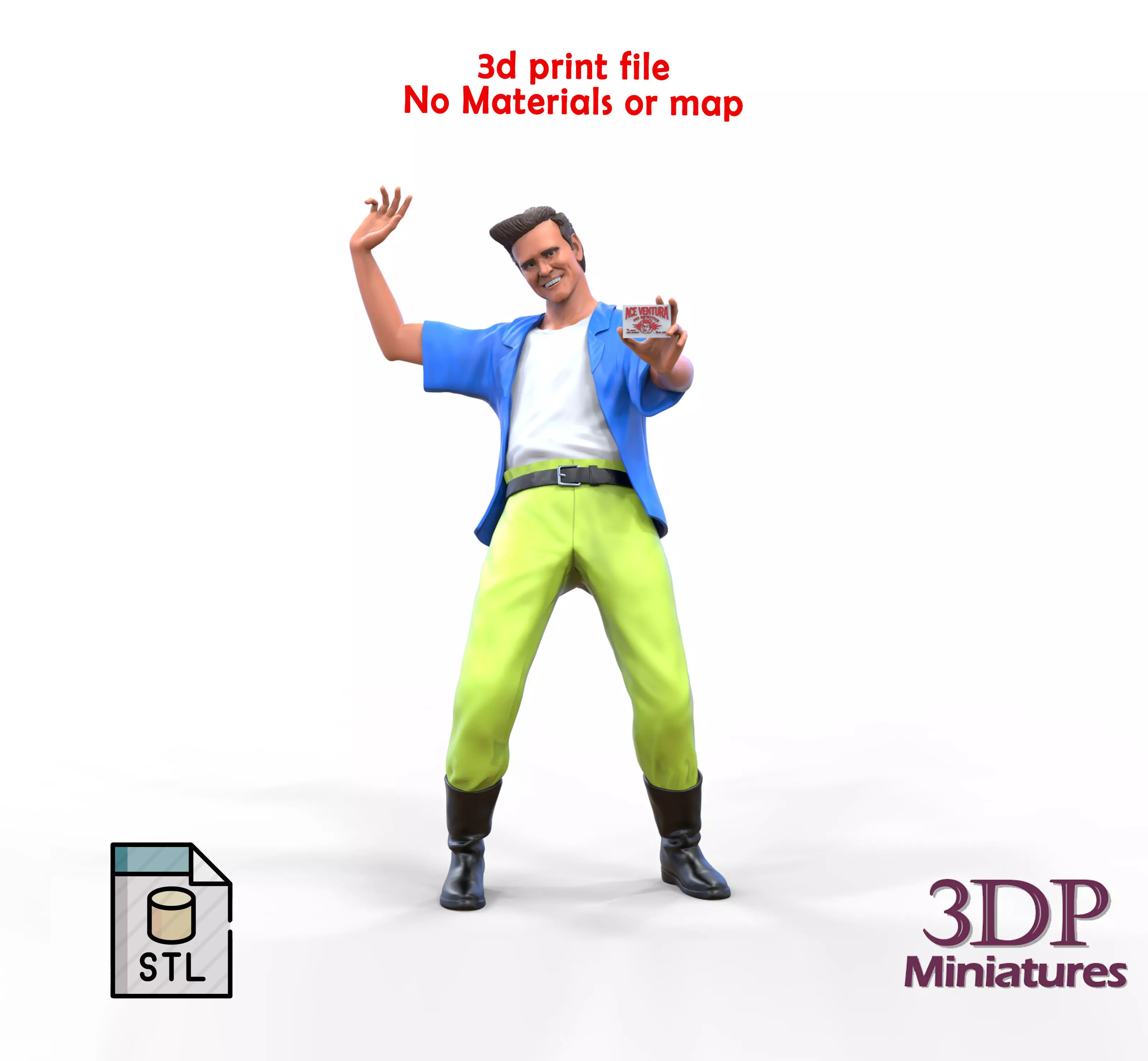 Jim Carrey Ace 3D print model