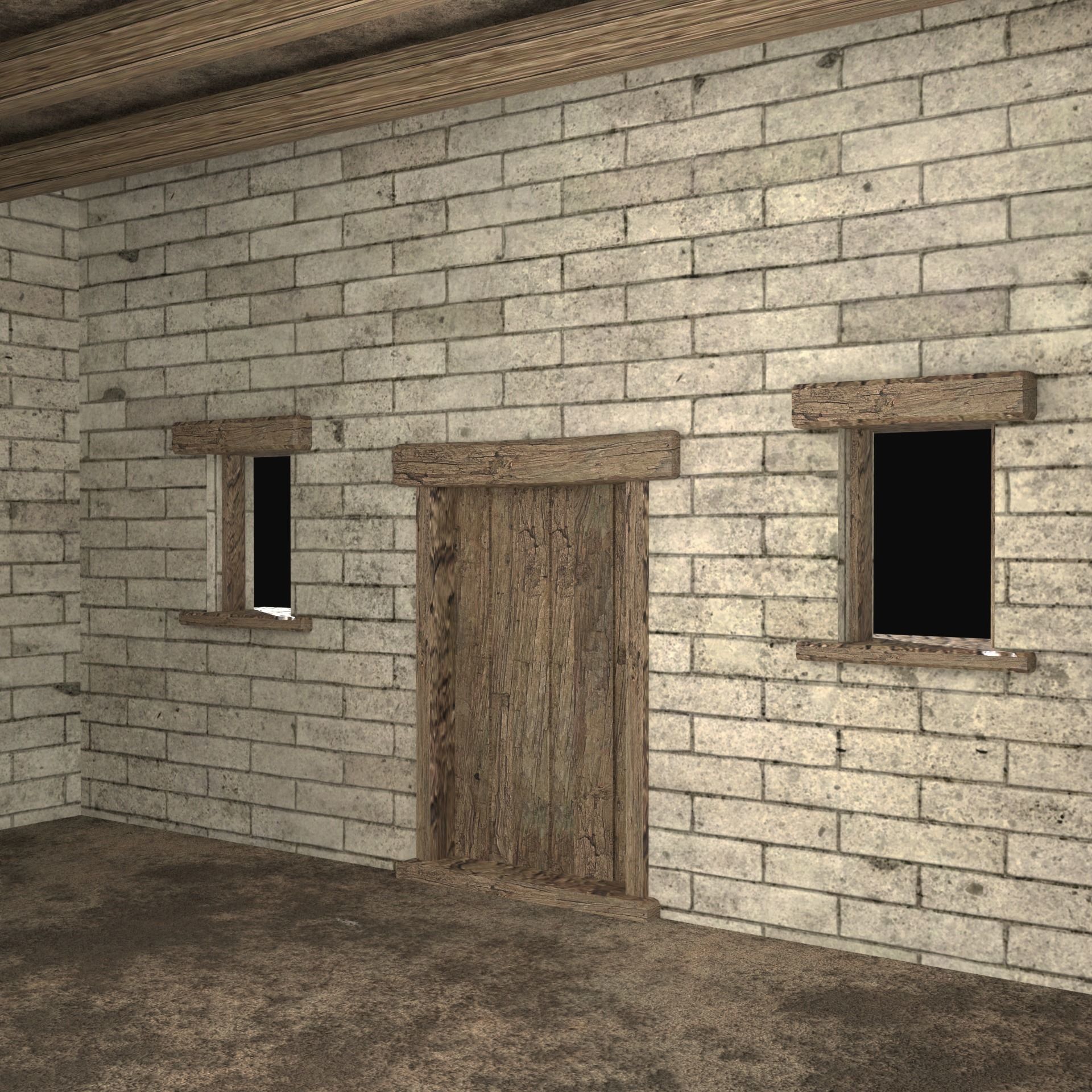 ANCIENT GREEK ROMAN STONE ROME HOUSE HUT BUILDING COLLECTION Low-poly 3D model_30