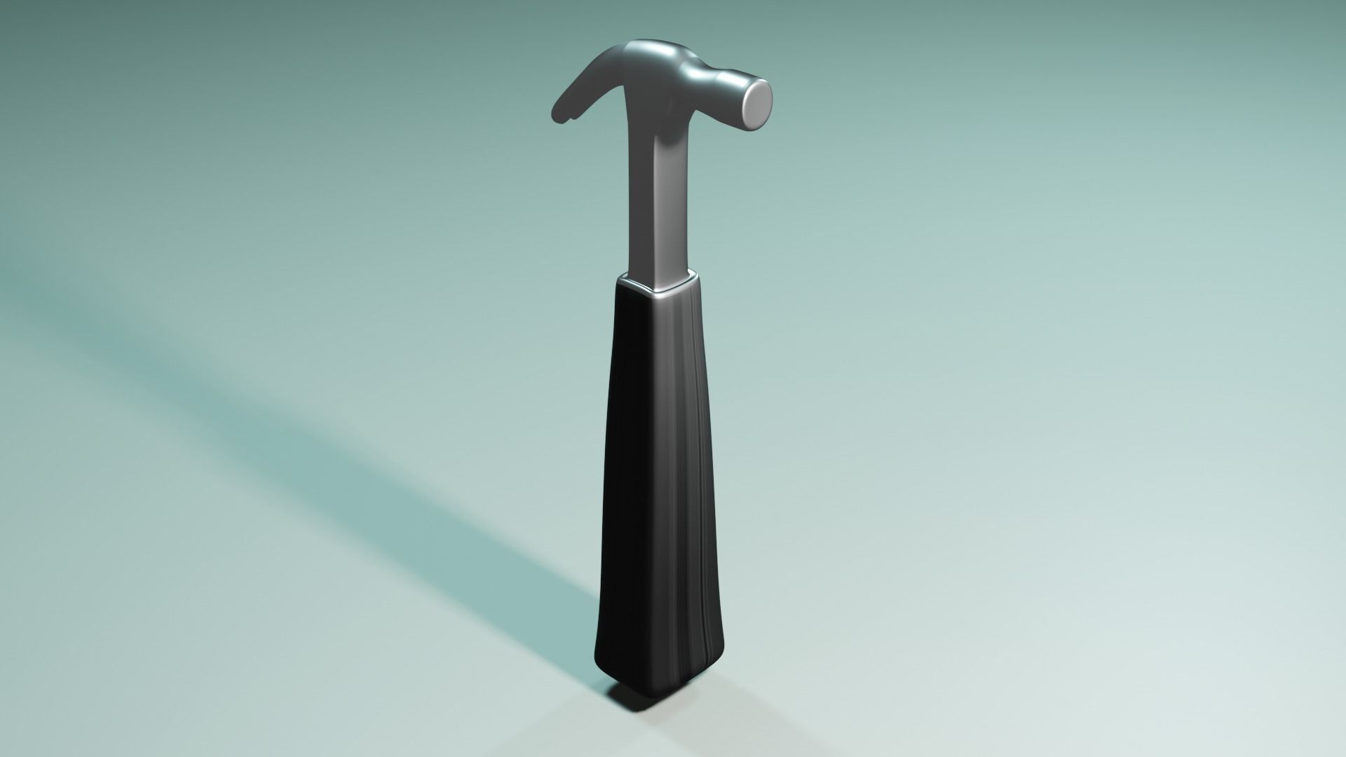 Metalic Hammer 3D model Low-poly 3D model_1